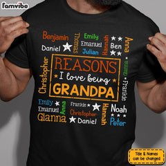 Cadeau personnalisé pour grand-père Raisons pour lesquelles j'aime être Word Art T-shirt - Sweat à capuche - Sweat-shirt