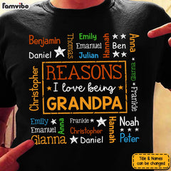 Cadeau personnalisé pour grand-père Raisons pour lesquelles j'aime être Word Art T-shirt - Sweat à capuche - Sweat-shirt