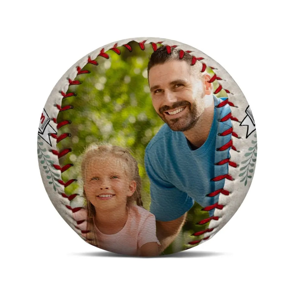 Benutzerdefiniertes Foto Alles Gute zum Vatertag 2024 - Personalisierter Baseball