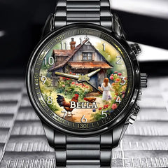 Rustic Farmhouse Watch – Personalized Timepiece for Countryside Lovers