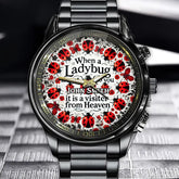 Ladybug from Heaven - Personalized Memorial Watch with Custom Name