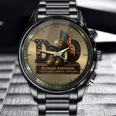 Personalized DAD Military Watch – Father’s Day Gift with Custom Name and Service Branch
