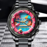 Personalized Flamingo Pool Watch - Customize with Your Name