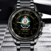 Personalisiertes australisches Polizeilogo, benutzerdefinierter Name und Uhrzeit Armbanduhr
