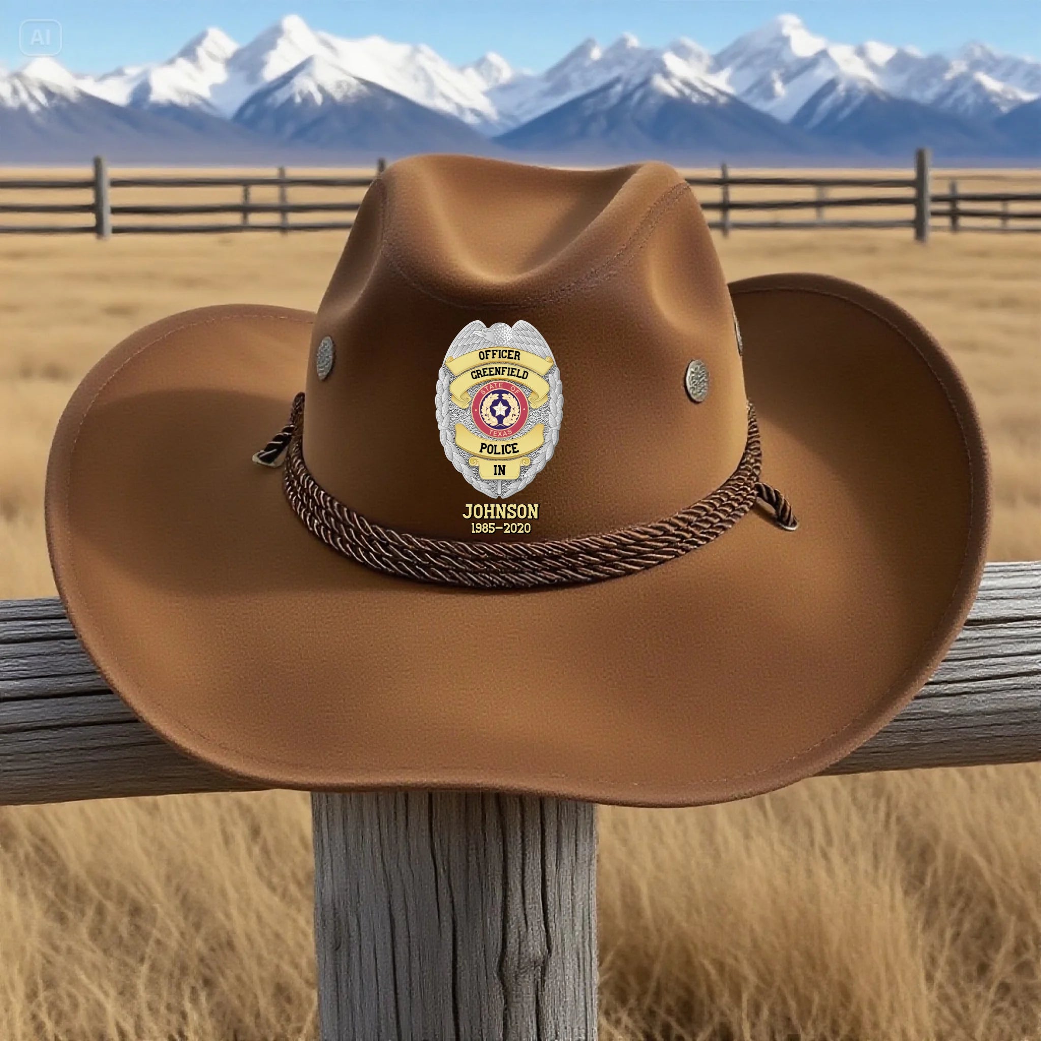 jimeng-2025-06-27-5095-把这个牛仔帽换成Brown,帽子要有翻毛皮效果