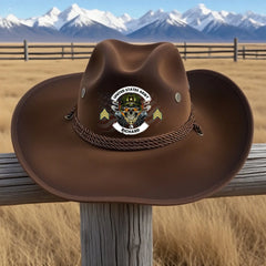 jimeng-2025-06-27-9780-把这个牛仔帽换成Dark Brown,帽子要有翻毛皮效果