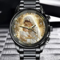 Personalized Holy Mary Watch - Add Your Name and Let the Light of Our Lady Illuminate Your Every Second