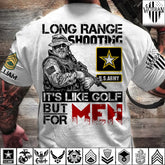 Personalized Long Range Shooting Veteran Shirt - Add Your Military Branch, Rank, and Name