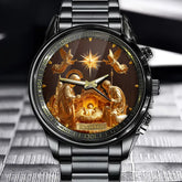 Personalized Golden Nativity Watch - A Personalized Tribute to Faith