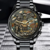 Personalized Veteran’s Legacy Watch – Custom Name, Branch & Rank