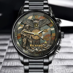 Personalized Veteran’s Legacy Watch – Custom Name, Branch & Rank