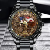 Personalized United States 250th Anniversary Watch - With Statue Of Liberty & American Landmarks Patriotic