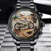 Personalized Dirt Bike Enthusiast Watch - Custom Motocross Gear & Track Theme