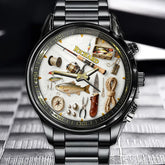 Personalized Fishing Tool Watch - Custom Fishing Rod & Tackle Handwatch