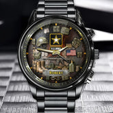 Custom Military-Themed Personalized Watch With Adjustable Branch Design