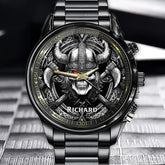 Personalized Viking Axe Watch - Gothic Custom Name