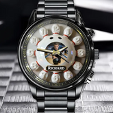 Personalized Bowling Sport Photo Watch - Custom Photo Upload Design with Custom Name