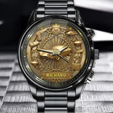 Personalized Urban Heist Watch – Add Your Name, Crime & Luxury Theme