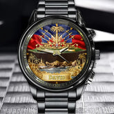 Personalized Haitian Coat Of Arms Watch For Expatriates