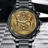 Personalized Haitian Coat Of Arms Watch - For Haitian Expatriates & Diaspora