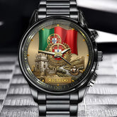 Personalized Portugal Heritage Watch – Custom Name With Flag and Crest