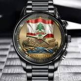 Personalized Lebanon Heritage Watch – Custom Name With Flag and Landmarks