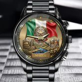 Personalized Italy Heritage Watch – Custom Name With Italian Flag and Crest
