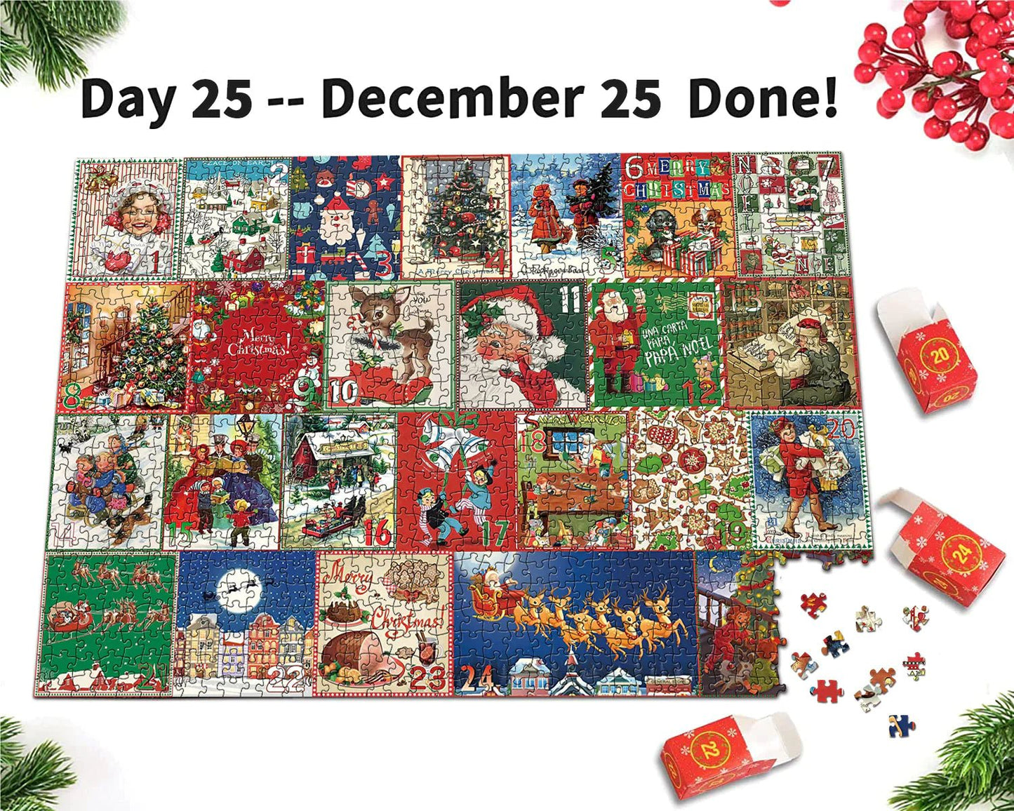 š„Christmas Advent Calendar Jigsaw Puzzle 1000pcs