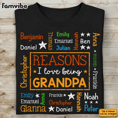 Cadeau personnalisé pour grand-père Raisons pour lesquelles j'aime être Word Art T-shirt - Sweat à capuche - Sweat-shirt
