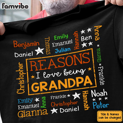 Personalisiertes Geschenk für Opa Gründe, warum ich es liebe, Word Art Shirt - Hoodie - Sweatshirt