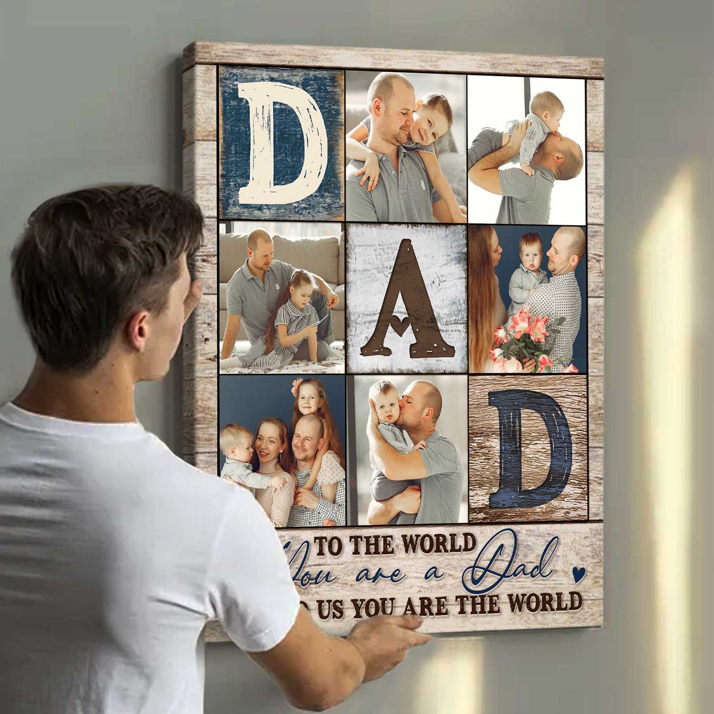 Affiche de collage de photos de papa, cadeaux personnalisés pour papa, meilleurs cadeaux de Noël 