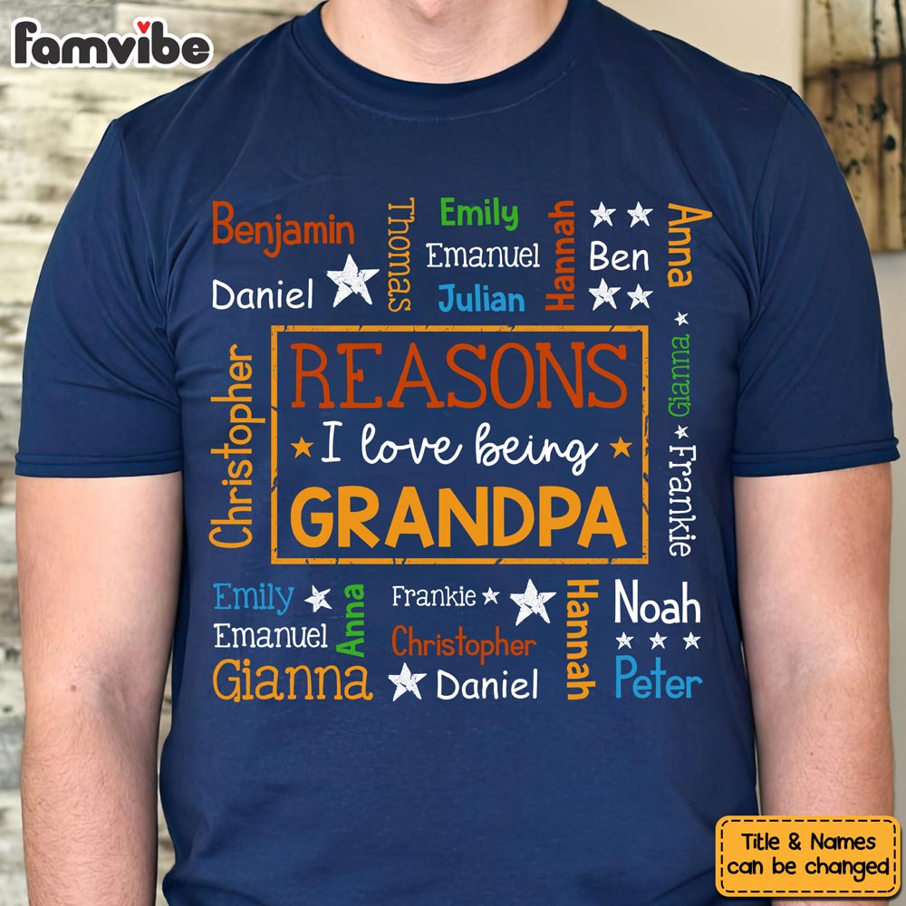 Personalisiertes Geschenk für Opa Gründe, warum ich es liebe, Word Art Shirt - Hoodie - Sweatshirt