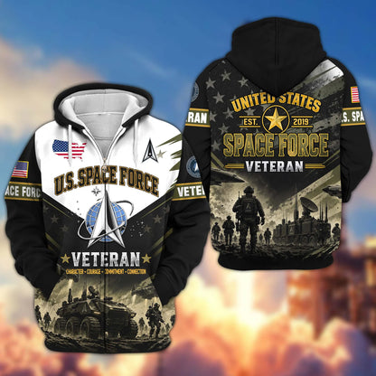 Premium US Veterans Zip Up Hoodie CPHN160912, Gifts For US Veterans, Gifts For Veterans Day.
