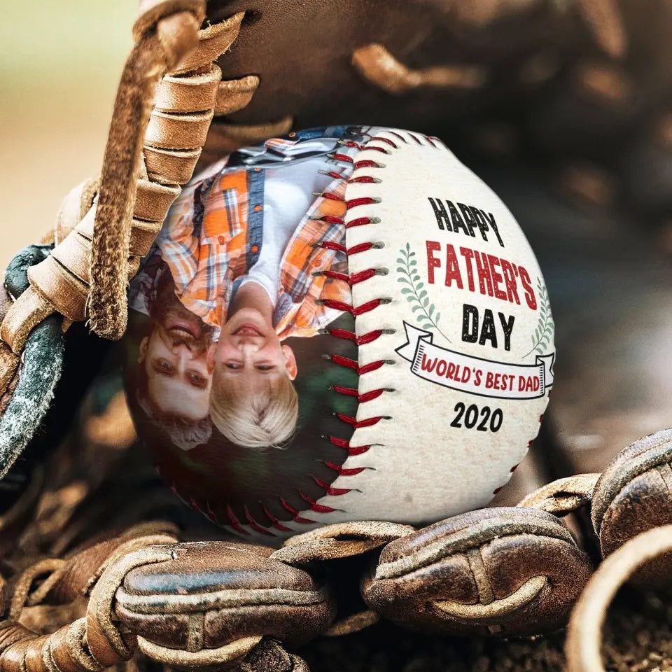 Photo personnalisée Bonne fête des pères 2024 - Baseball personnalisé