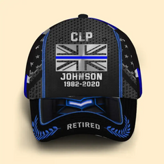 Personalized Retired UK Police Custom Name & Department Cap