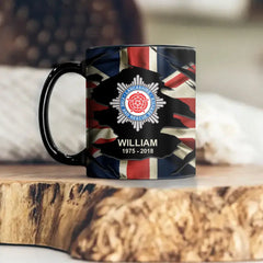 Personalized UK Firefighter Logo Custom Name & Time Mug Printed