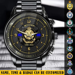 Personalized Australian Police Branch Logo Custom Name & Time Watch Printed