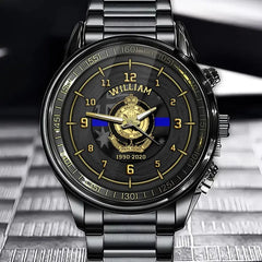 Personalized Australian Police Branch Logo Custom Name & Time Watch Printed