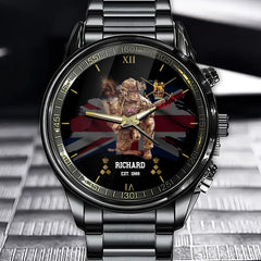 Personalized British Military Art Watch - The Perfect Gift for Veterans