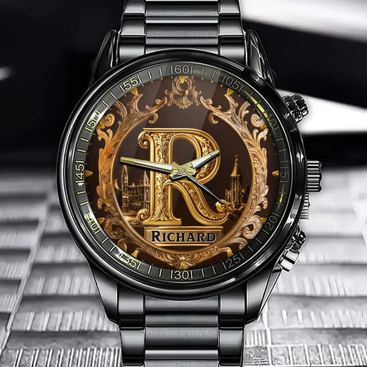 Personalized Initial & Name Aristocrat Watch – Vintage Palace Heritage Series