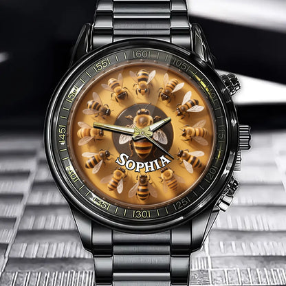 Personalized Honeybee Watch with Custom Name