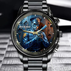 Personalized Police Watch - Gifts With Customizable Names For Police Officers