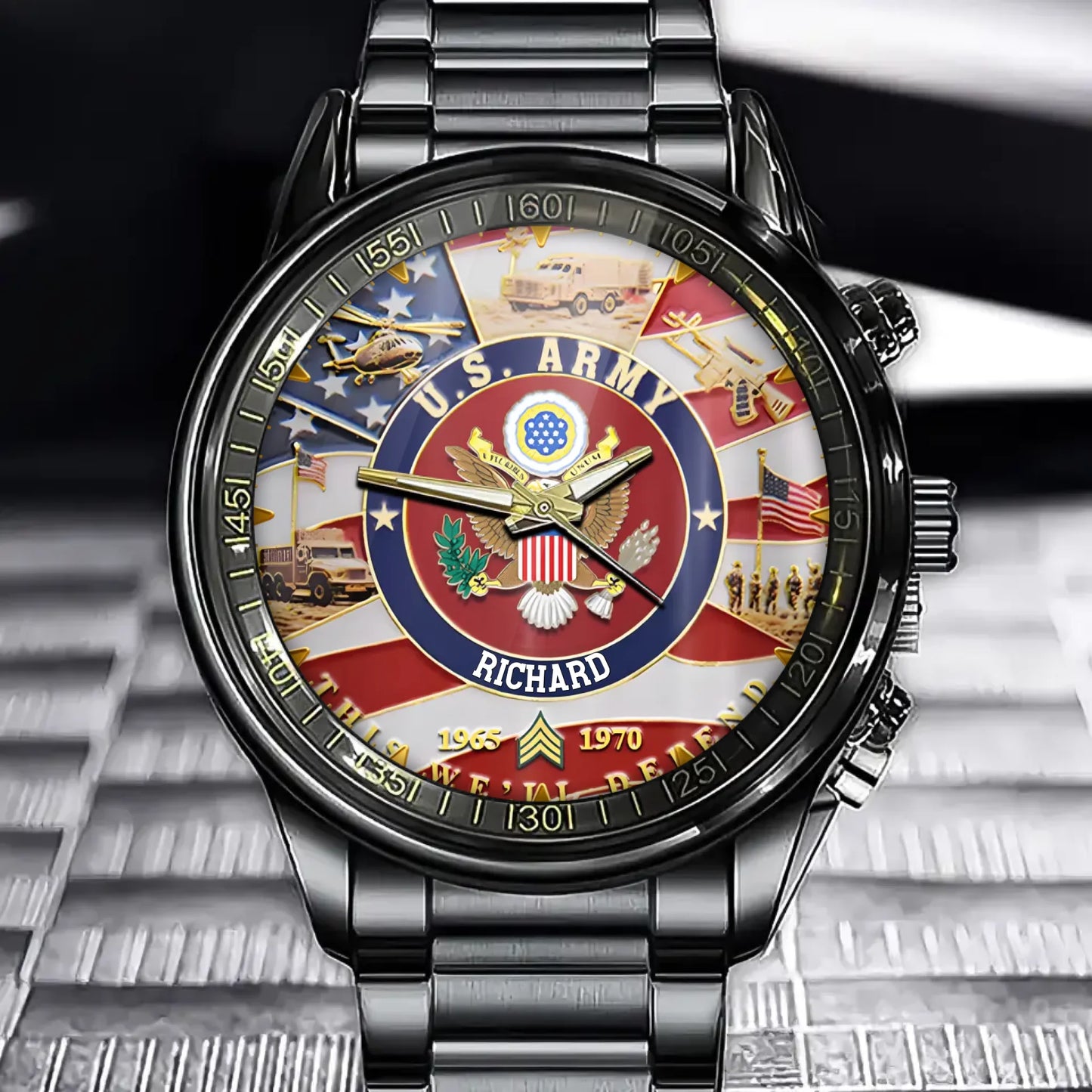 Personalized U.S. Vietnam War Watch – For All 5 Branches, Add Your Name