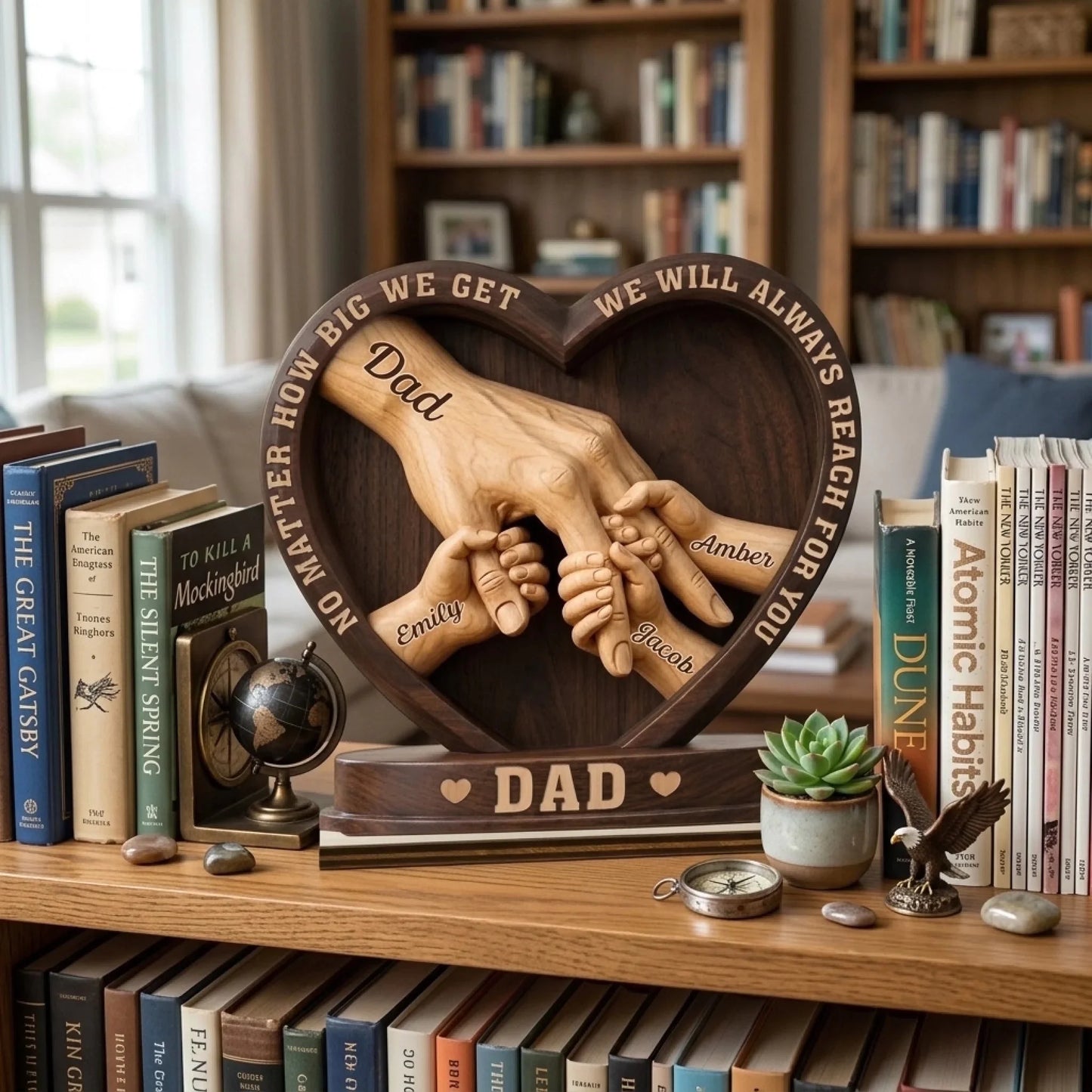 Custom Wooden Plaque - Personalized Family Gifts From Kids - No Matter How Big I Get