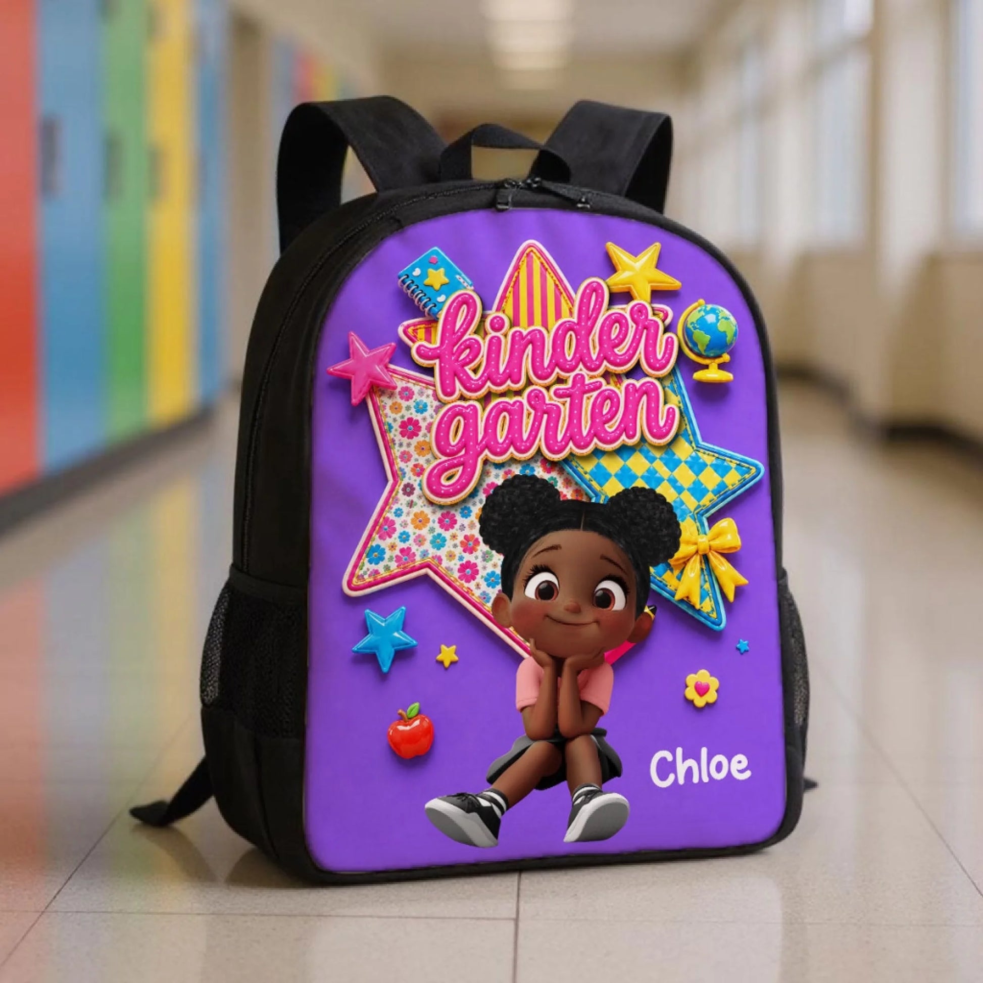 Cute Little Girl Custom Grade - Personalized Backpa (2)