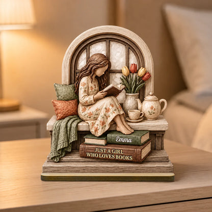 Custom Wooden Book Lover Ornament - Personalized Holiday Gifts For Readers & Bookworms - Where Stories Feel Like Home
