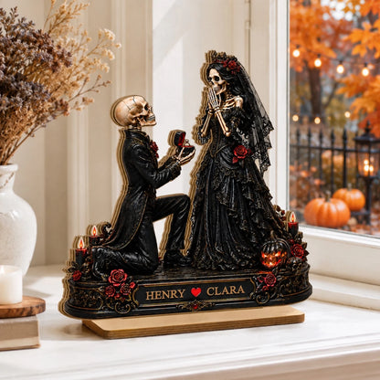 Skeleton Couple Marriage Proposal - Personalized 2-Layered (1)