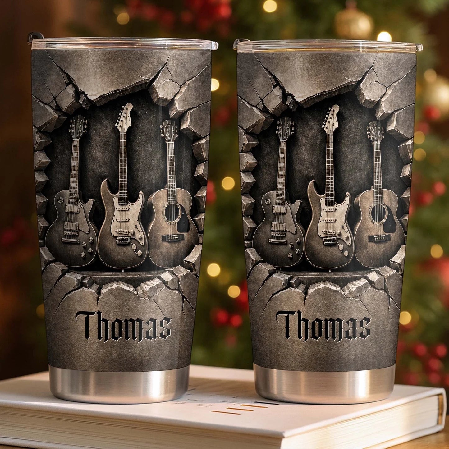 Custom Guitar Lover Tumbler - Personalized Gifts For Guitarists & Musicians - Music Is The Soul Of Life