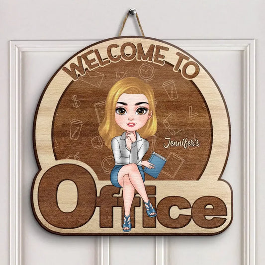 Personalized Door Sign - Birthday Gift For Office Staff - Welcome To My Office