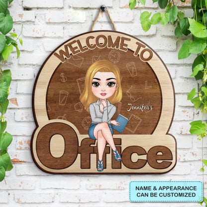 Personalized Door Sign - Birthday Gift For Office Staff - Welcome To My Office